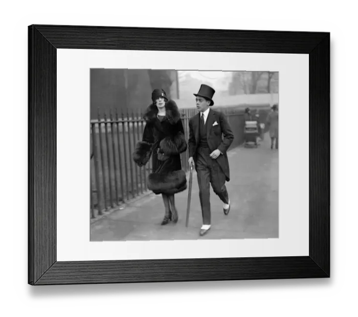 Framed Print : At the Gordon Duff-Craven Wedding. Mrs Frank D Arcy and her son Norman. 2 February 1927