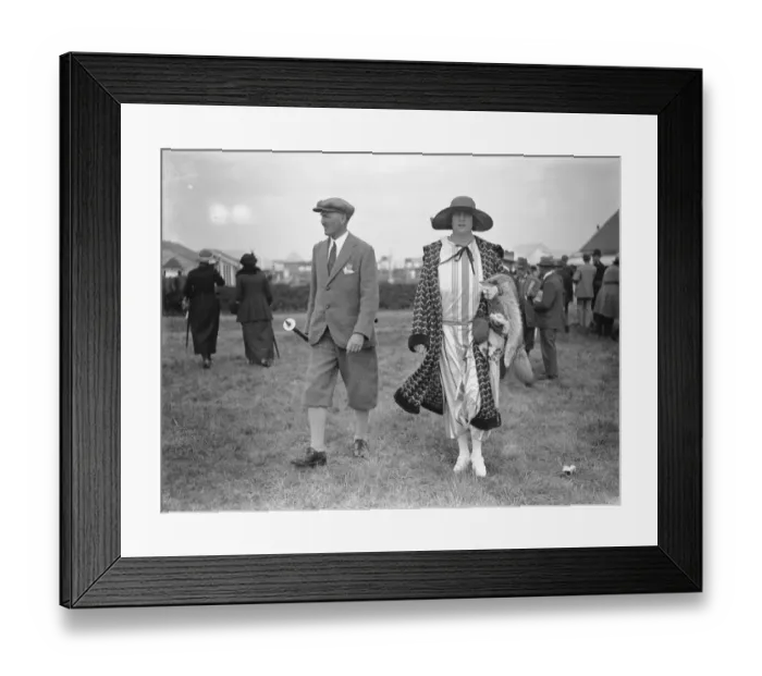 Framed Print : The Royal Agriculture Show at Leicester. Colonel J A and Mrs Butcher. 1924 Framed Print : The Royal Agriculture Show at Leicester. Colonel J A and Mrs Butcher. 1924