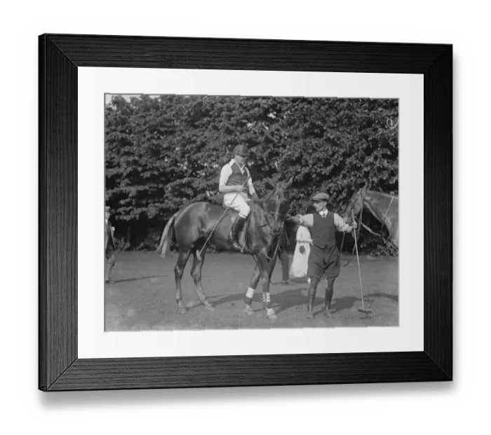 Framed Print : Roehampton Earl Beatty has a practice match at polo 21 May 1921 Framed Print : Roehampton Earl Beatty has a practice match at polo 21 May 1921