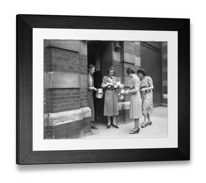 Framed Print : The public made the collecting of aluminium for converting into planes construction Framed Print : The public made the collecting of aluminium for converting into planes construction