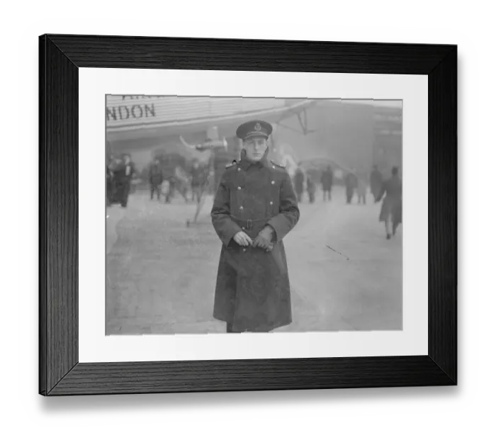 Framed Print : Trendy pilot of airliner. 20 November 1934