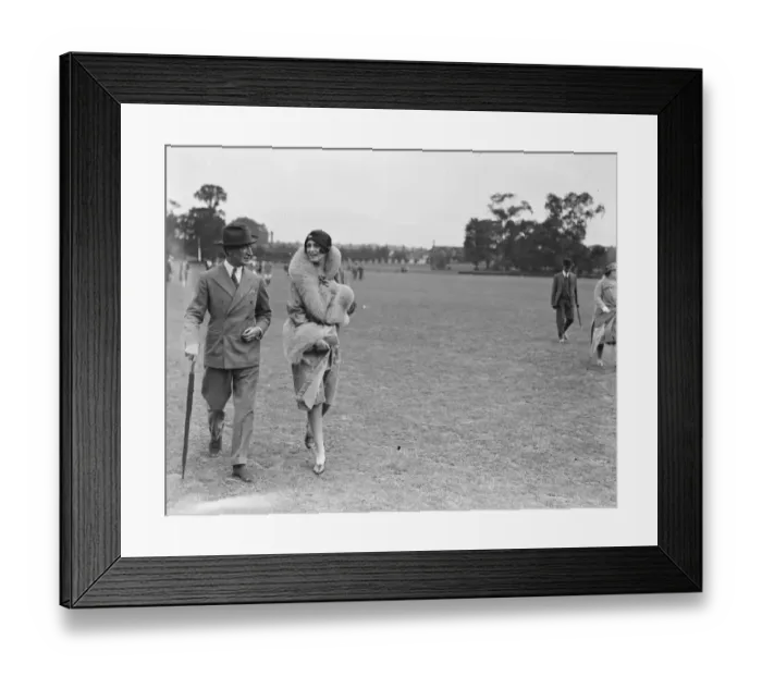 Framed Print : Ranelagh Polo club - Mr Longworth, and Mrs W Riley Smith 6 July 1928 Framed Print : Ranelagh Polo club - Mr Longworth, and Mrs W Riley Smith 6 July 1928