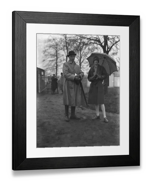 Framed Print : At the Uttoxeter Races, Sir William Fielden and Mrs Sowerby 2 April 1927 Framed Print : At the Uttoxeter Races, Sir William Fielden and Mrs Sowerby 2 April 1927