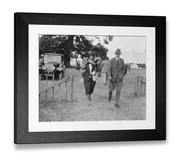 Framed Print : Goodwood week polo tournament at Cowdray Park. Left to right Sir John and Lady Framed Print : Goodwood week polo tournament at Cowdray Park. Left to right Sir John and Lady