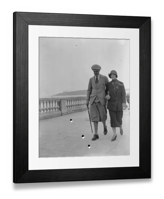 Framed Print : Menton Mr and Mrs Forbes Adam March 1925 Framed Print : Menton Mr and Mrs Forbes Adam March 1925