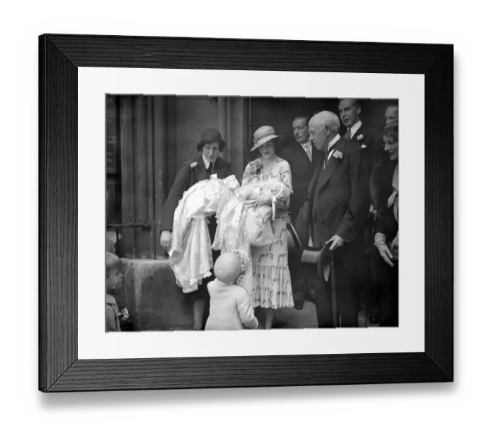 Framed Print : Hon Mrs Edward Barford at christening of her twins at St Margarets, Westminster Framed Print : Hon Mrs Edward Barford at christening of her twins at St Margarets, Westminster