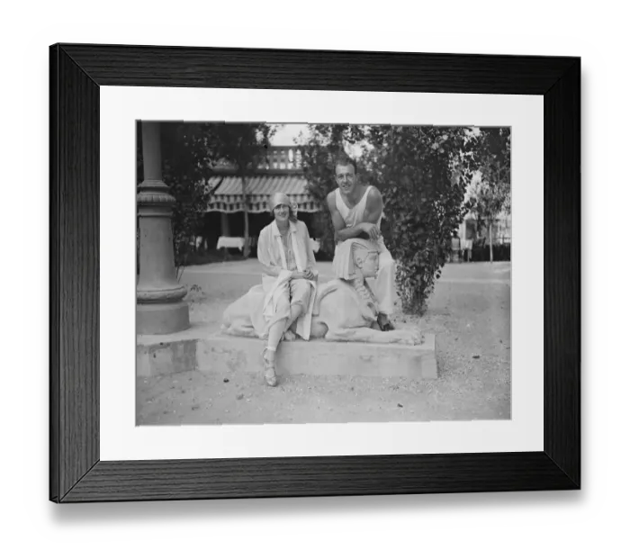 Framed Print : On the Lido Lord and Lady Northesk ( Now Mrs Vivian Cornelius ) Framed Print : On the Lido Lord and Lady Northesk ( Now Mrs Vivian Cornelius )