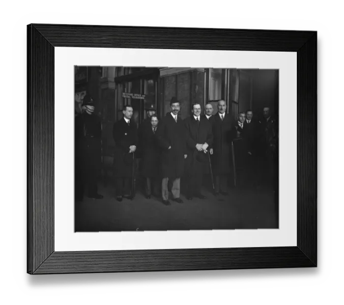 Framed Print : King Faisal of Iraq, photographed on his departure from Victoria Station, London Framed Print : King Faisal of Iraq, photographed on his departure from Victoria Station, London