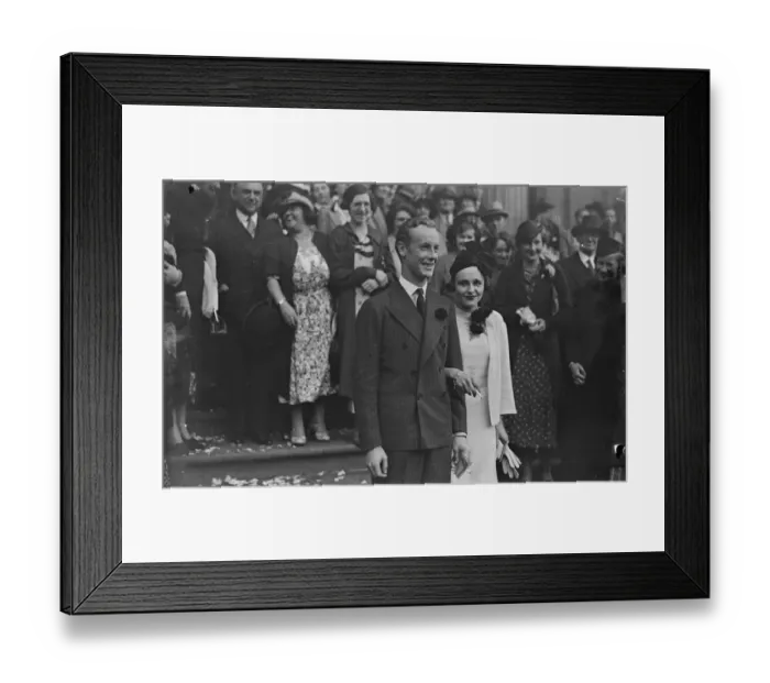 Framed Print : Wedding of Mr William Moorhouse and Miss Amalia Demetriadi at Marylebone Register