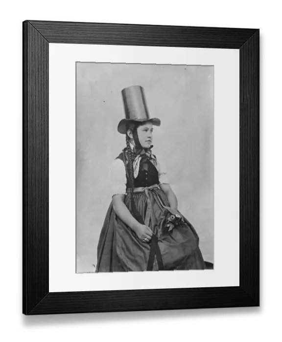 Framed Print : A top hat in straw, worn by women on gala days in the black country Germany 25 Framed Print : A top hat in straw, worn by women on gala days in the black country Germany 25