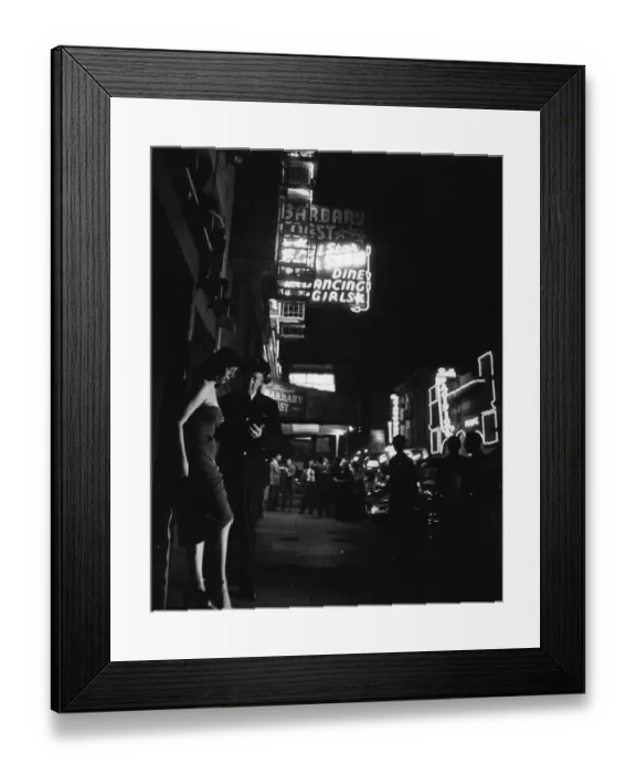 Framed Print : A police officer chats with a woman outside the Barbary Coast Hotel, Las Vegas, Nevada Framed Print : A police officer chats with a woman outside the Barbary Coast Hotel, Las Vegas, Nevada