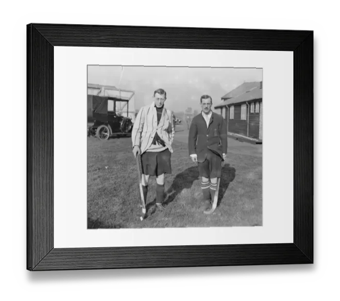 Framed Print : England versus Australia, Mens hockey at Merton Abbey C L Spackman ( English Captain ) Framed Print : England versus Australia, Mens hockey at Merton Abbey C L Spackman ( English Captain )