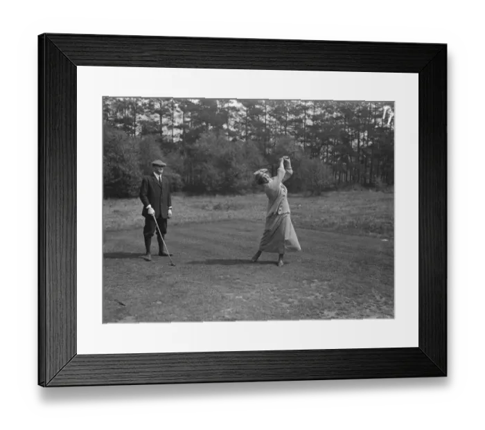 Framed Print : Men V Women Golf match at West Hill Golf Club, Miss Ravenscroft and Mr T Williams Framed Print : Men V Women Golf match at West Hill Golf Club, Miss Ravenscroft and Mr T Williams