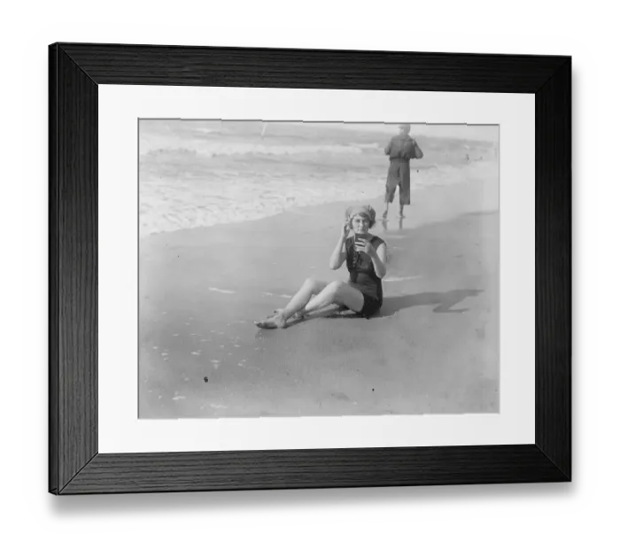 Framed Print : The Deauville Season. Lady Pedler completing her seaside toilet at Deauville 10 Framed Print : The Deauville Season. Lady Pedler completing her seaside toilet at Deauville 10