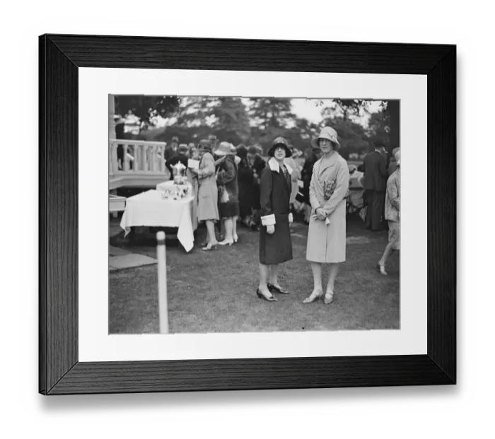 Framed Print : Ranelagh - Lords versus Commons. The ladies Maud and Mary Carnegie. 23 June 1928 Framed Print : Ranelagh - Lords versus Commons. The ladies Maud and Mary Carnegie. 23 June 1928