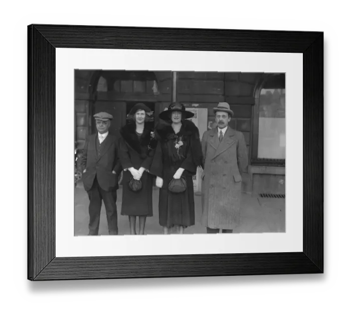 Framed Print : Cambridge by Elections Sir Douglas, Lady and Miss Newton