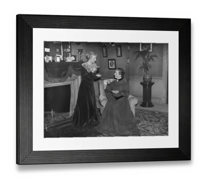 Framed Print : The two candidas Ann Harding whishes successor good luck in Shaw Play. In the costume Framed Print : The two candidas Ann Harding whishes successor good luck in Shaw Play. In the costume