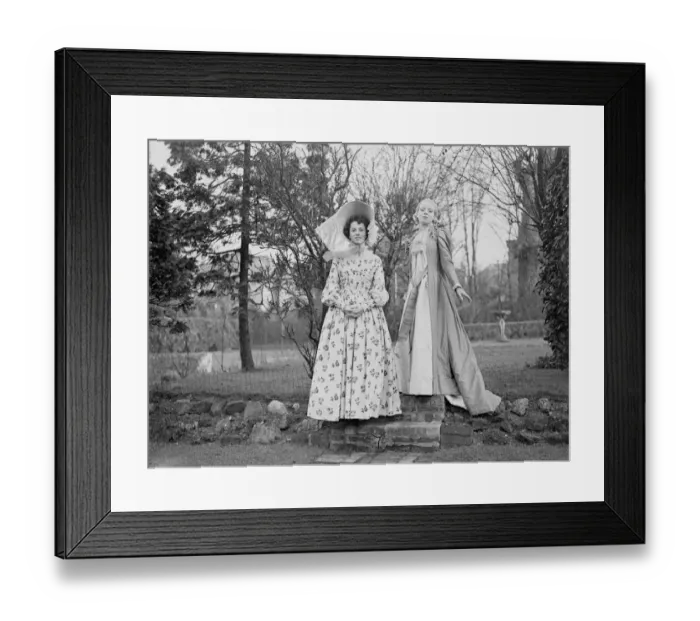 Framed Print : Fashions of past centuries to aid hospital. Collection offered to the nation. Exquisite gowns