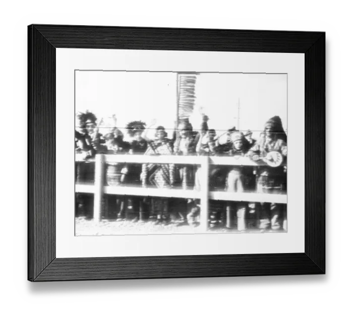 Framed Print : Original caption: The Royal Visit to Canada. Red Indians give the King and Queen Framed Print : Original caption: The Royal Visit to Canada. Red Indians give the King and Queen