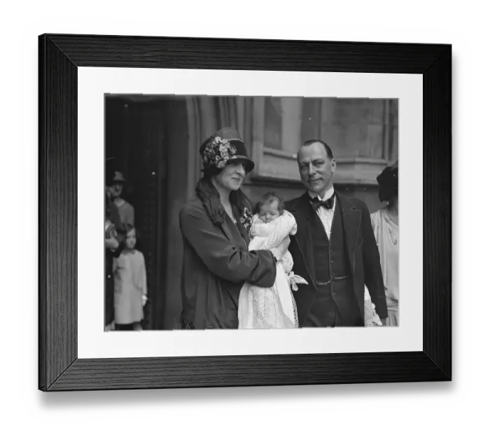 Framed Print : The christening of the infant daughter of Mr HG Williams, MP, took place today Framed Print : The christening of the infant daughter of Mr HG Williams, MP, took place today