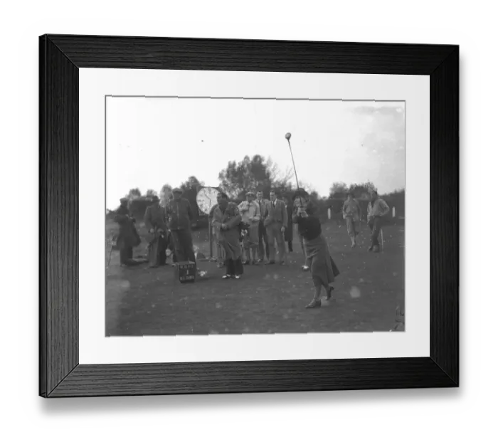 Framed Print : Parliamentary Golf match at Walton Heath Lady Nancy Astor drives off. 1938 Framed Print : Parliamentary Golf match at Walton Heath Lady Nancy Astor drives off. 1938