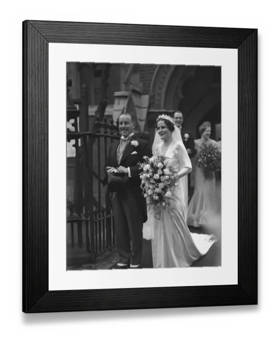Framed Print : Wedding of Lieutenant Commander Richard R Harris, RN, and Miss Elisabeth Mumford Framed Print : Wedding of Lieutenant Commander Richard R Harris, RN, and Miss Elisabeth Mumford