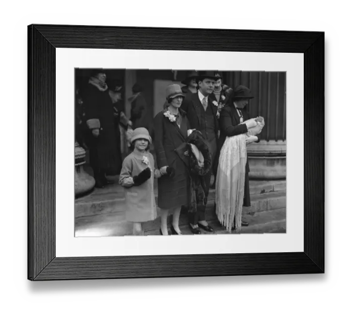 Framed Print : The christening at St Peters Church, Eaton Square, London, of the infant daughter Framed Print : The christening at St Peters Church, Eaton Square, London, of the infant daughter