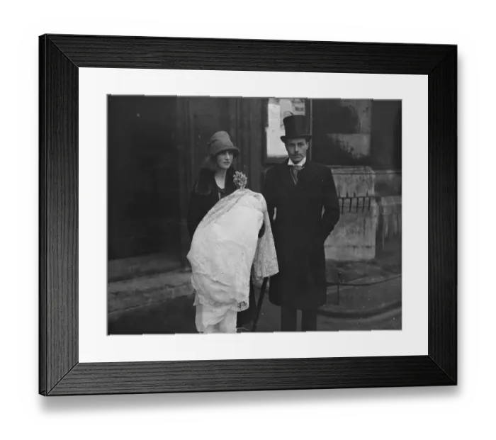 Framed Print : Christening of the infant son of Mr and Mrs Leopold Lonsdale at St Margaret s, Westminster