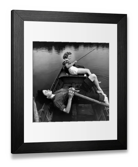 Framed Print : Student pilots take time out from aviation problems to go fishing in the Delaware River Framed Print : Student pilots take time out from aviation problems to go fishing in the Delaware River
