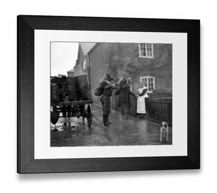 Framed Print : Distribution The Kings Coal at Windsor. Being delivered to a Windsor Almshouse Framed Print : Distribution The Kings Coal at Windsor. Being delivered to a Windsor Almshouse