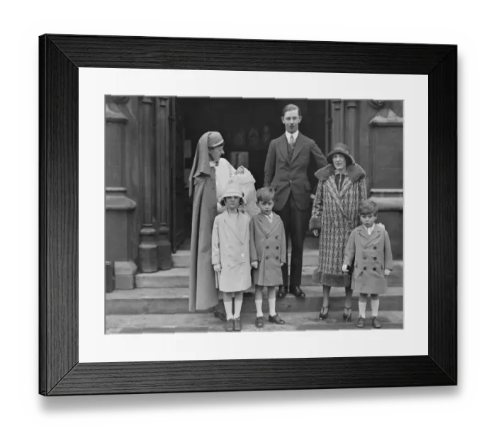 Framed Print : Christening of infant son of Mr and the Hon Mrs St Aubyn at St James church, Paddington Framed Print : Christening of infant son of Mr and the Hon Mrs St Aubyn at St James church, Paddington