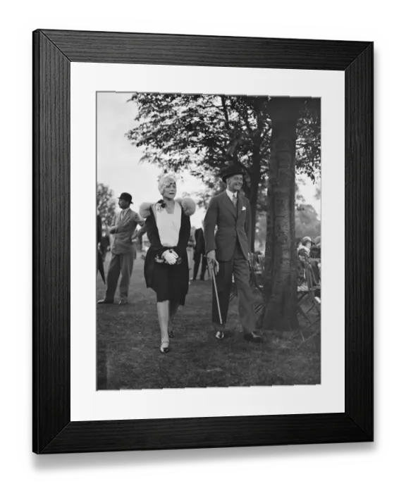 Framed Print : Ranelagh - Lords versus Commons. Capt and Mrs F W Hartman. 23 June 1928 Framed Print : Ranelagh - Lords versus Commons. Capt and Mrs F W Hartman. 23 June 1928