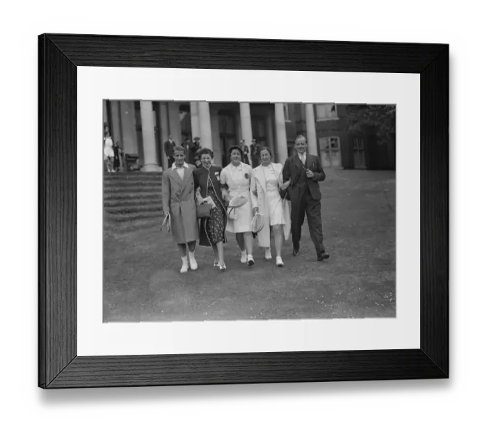 Framed Print : Lady Crossfields tennis club party at Highgate on right, Miss Dorothy Round Framed Print : Lady Crossfields tennis club party at Highgate on right, Miss Dorothy Round
