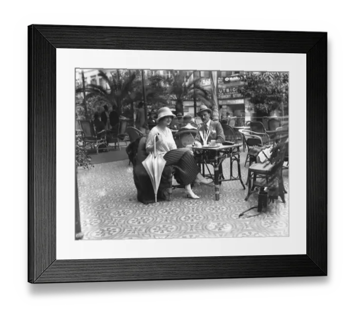 Framed Print : The Cairo season, Egypt; On the terrace at the Shepheard Hotel, Major H MacDowell Framed Print : The Cairo season, Egypt; On the terrace at the Shepheard Hotel, Major H MacDowell