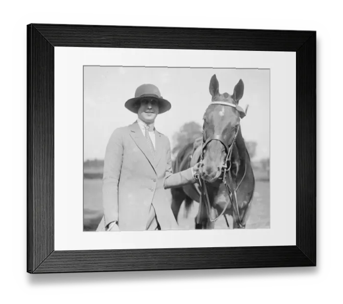 Framed Print : Ranelagh Polo club - Horse and Polo Show Miss Rosemary Cohen, who won the Open Framed Print : Ranelagh Polo club - Horse and Polo Show Miss Rosemary Cohen, who won the Open