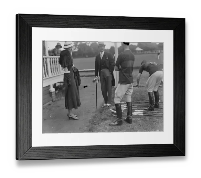 Framed Print : Polo at the Ranelagh Club, West London. The match between the Scots Greys team Framed Print : Polo at the Ranelagh Club, West London. The match between the Scots Greys team