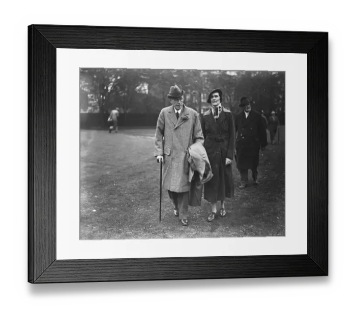 Framed Print : At Ranelagh. Sir Walter and Lady Gilbey ( spectators at Ladies Golf Meeting ) Framed Print : At Ranelagh. Sir Walter and Lady Gilbey ( spectators at Ladies Golf Meeting )