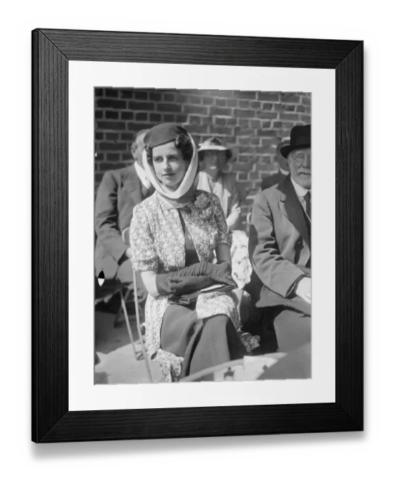 Framed Print : Councillor Miss Joan Vickers wears a novel Arab fashion when she attends the opening