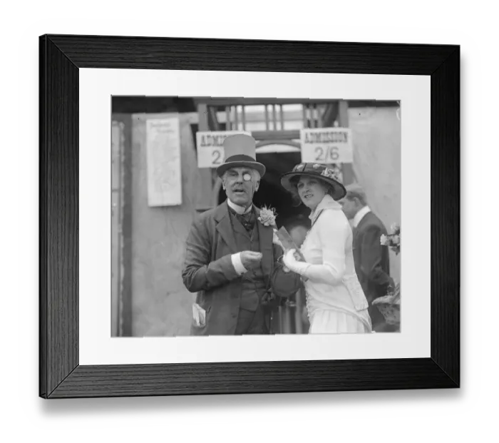 Framed Print : Theatrical garden party at the botanic gardens. Sir Squire Bancroft and Miss Gladys Framed Print : Theatrical garden party at the botanic gardens. Sir Squire Bancroft and Miss Gladys
