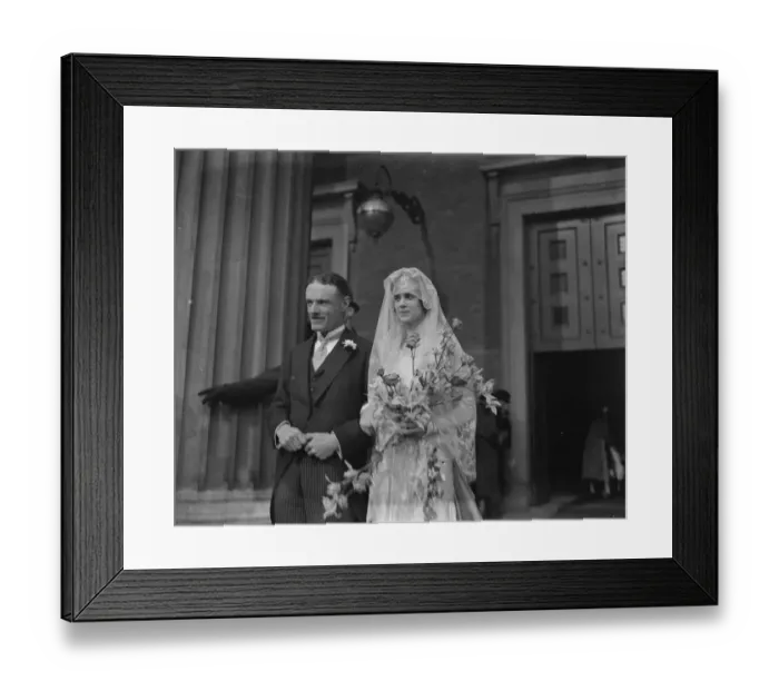 Framed Print : Wedding of Captain A P Campbell, Royal Artillery, ( son of Brigadier - General Framed Print : Wedding of Captain A P Campbell, Royal Artillery, ( son of Brigadier - General