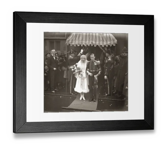 Framed Print : Wedding of Lieutenant the Honourable Robert A W Southwell, Royal Navy, and Miss Framed Print : Wedding of Lieutenant the Honourable Robert A W Southwell, Royal Navy, and Miss