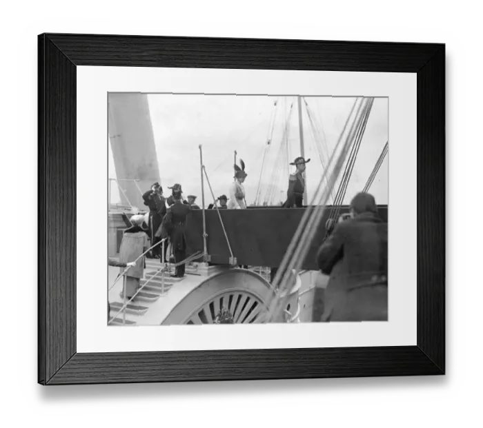 Framed Print : King and Queen of Denmark at Port Victoria. King Christian and Queen Alexandrine Framed Print : King and Queen of Denmark at Port Victoria. King Christian and Queen Alexandrine