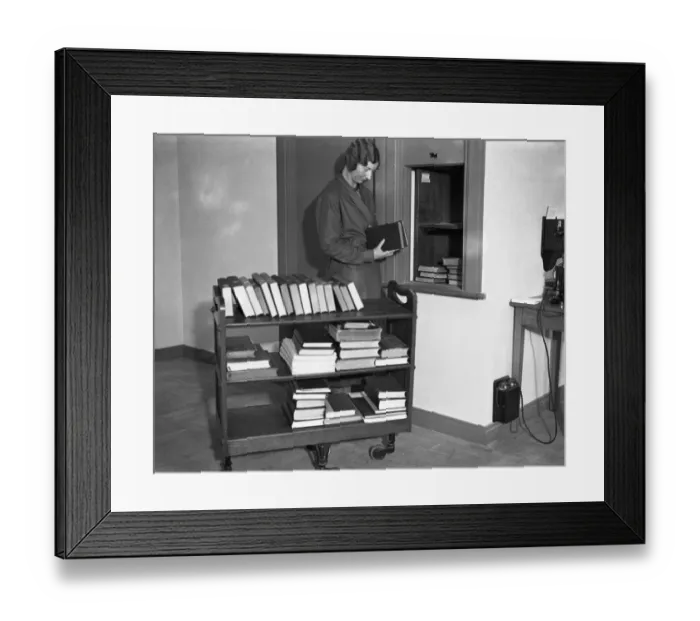 Framed Print : The National Central Library, Malet Place, Tottenham Court Road, London. From its stock of 100 Framed Print : The National Central Library, Malet Place, Tottenham Court Road, London. From its stock of 100