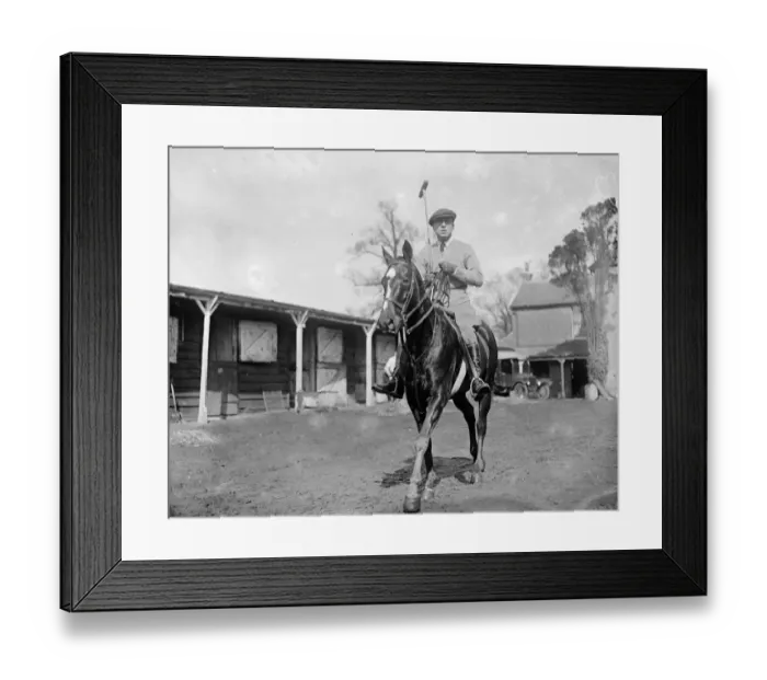 Framed Print : Argentine Polo Practice at Neasden M A M Pena 15 April 1922 Framed Print : Argentine Polo Practice at Neasden M A M Pena 15 April 1922