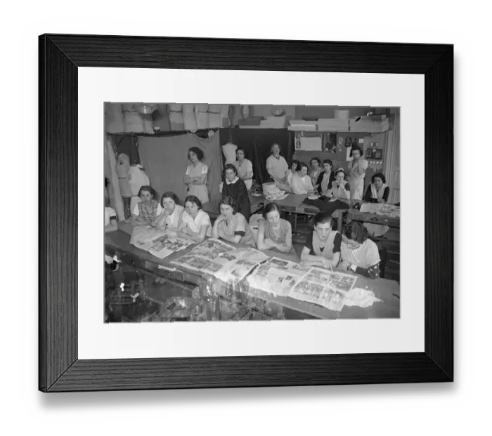 Framed Print : Paris loses its midinettes. Fashion workers join strike. Paris, fashion center of the world Framed Print : Paris loses its midinettes. Fashion workers join strike. Paris, fashion center of the world