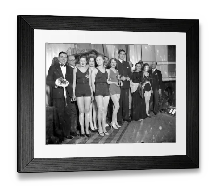 Framed Print : Jack Doyle [ after presenting an award at a beauty contest ?] Commodore Cinema Orpington