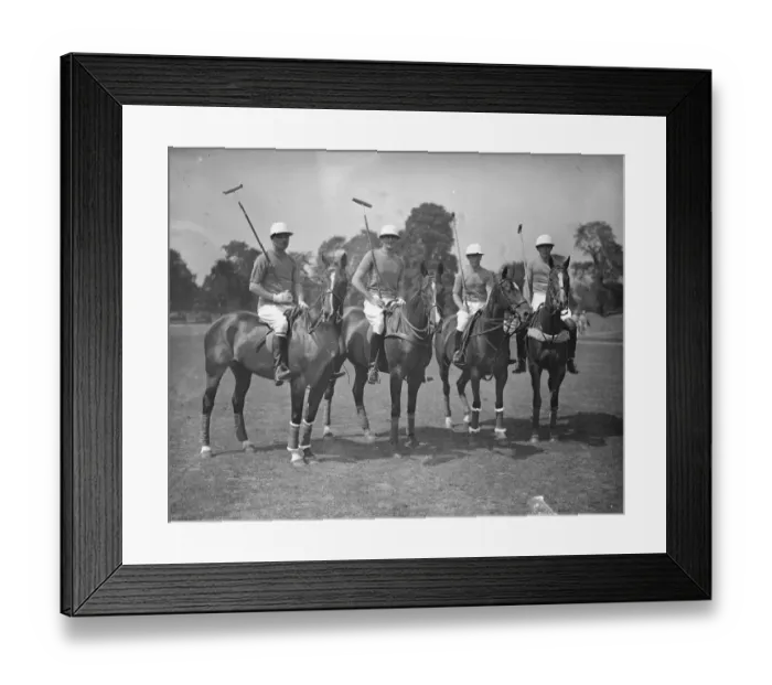Framed Print : Polo at the Ranelagh Club, West London. The match between Aurora, a team from the USA Framed Print : Polo at the Ranelagh Club, West London. The match between Aurora, a team from the USA
