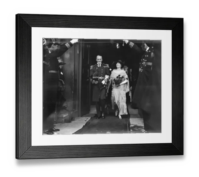 Framed Print : Wedding of Commander N A Wodehouse Royal Navy, and Mrs Duglas Swire at St Martin Framed Print : Wedding of Commander N A Wodehouse Royal Navy, and Mrs Duglas Swire at St Martin