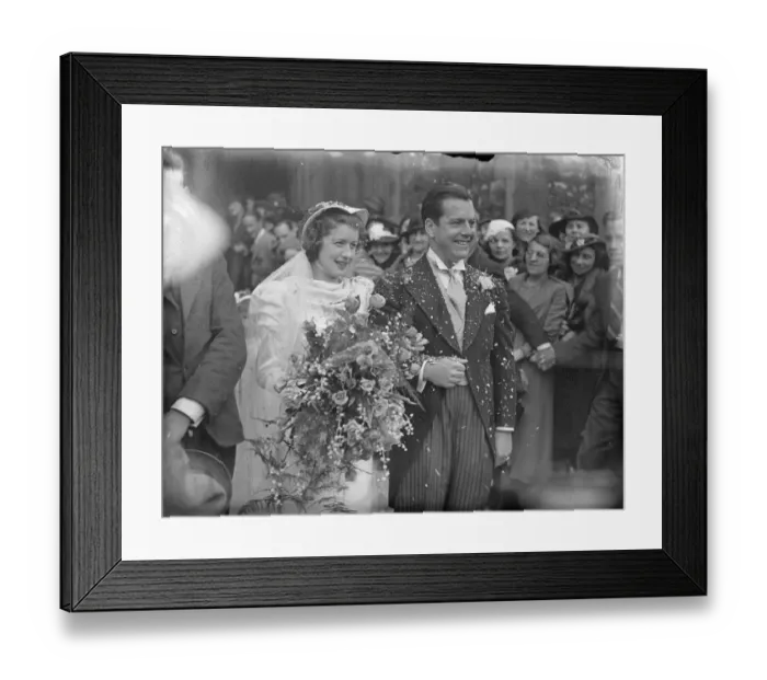 Framed Print : Henry Hall Gives Bride Away At Wedding Of Bert Yarlet, BBC Dance Orchestra Vocalist Henry Framed Print : Henry Hall Gives Bride Away At Wedding Of Bert Yarlet, BBC Dance Orchestra Vocalist Henry