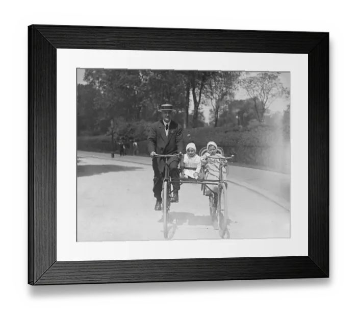 Framed Print : At the Great Wheelers Rally in London an example of the novel cycle perambulator Framed Print : At the Great Wheelers Rally in London an example of the novel cycle perambulator